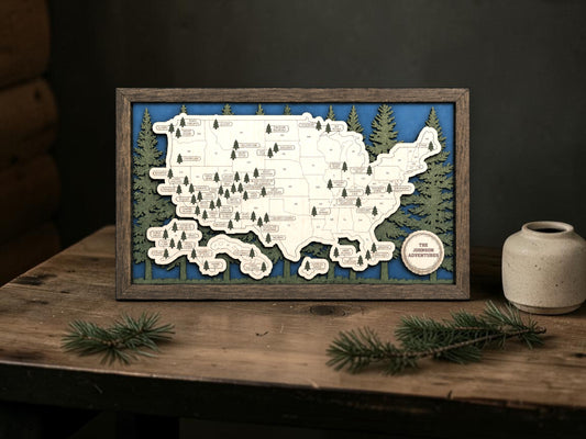 Personalized National Park Travel Map