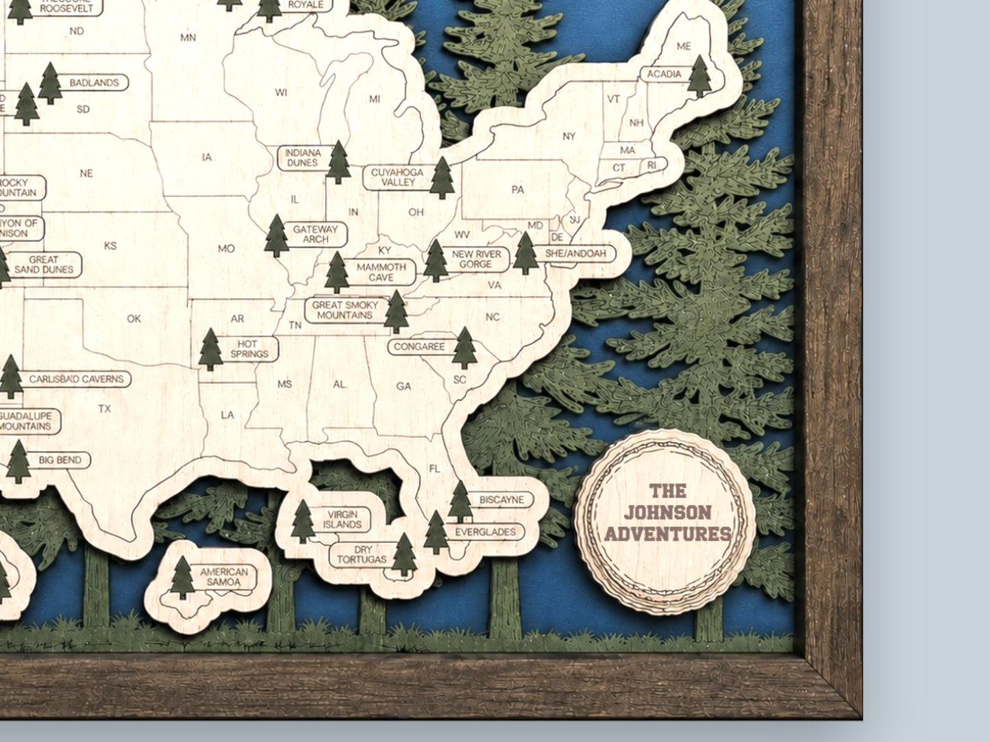 Personalized National Park Travel Map