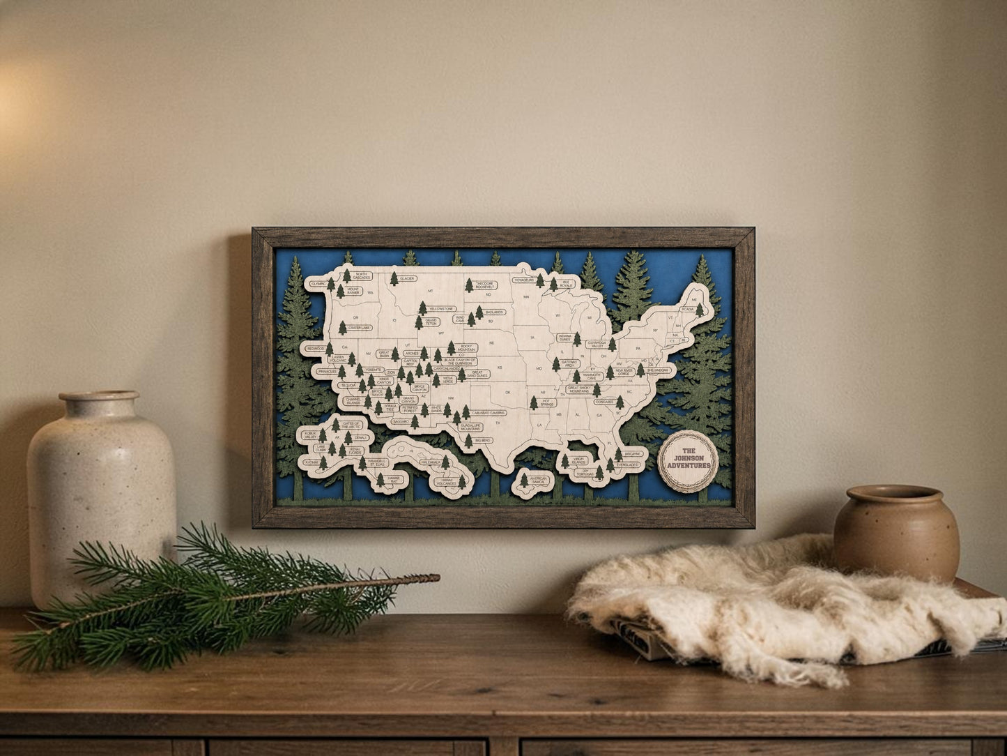 Personalized National Park Travel Map