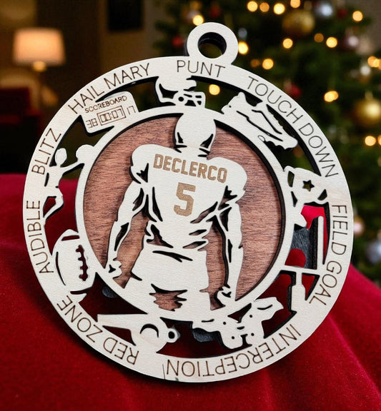 Football Personalized Ornament – Custom Gift for Players & Coaches